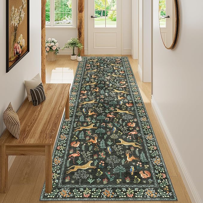 DUKINO 3x10 Washable Runner Rug, Non Slip Animal Rug - Image 5