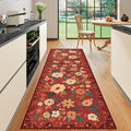 DUKINO 2x6 Runner Rug for Hallway, Washable Kitchen Rugs Non Slip, Floral by DUKINO