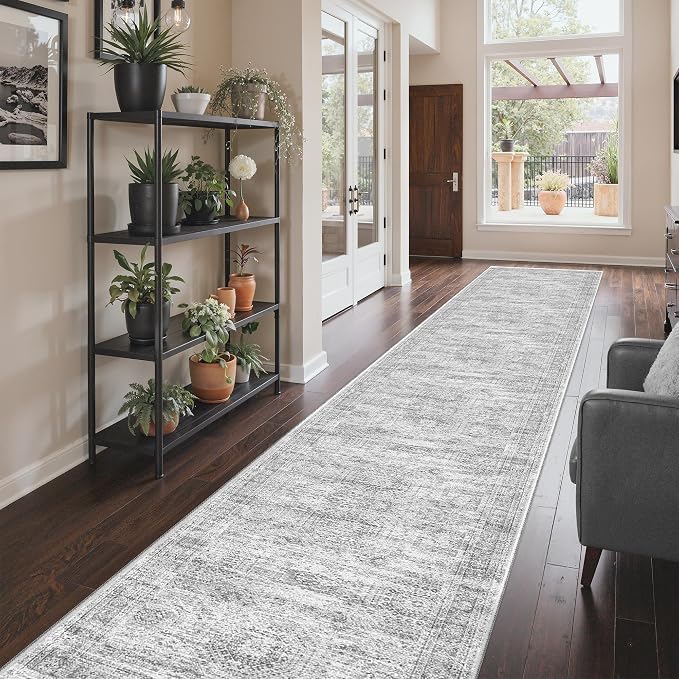 3x18 Runner Rug Non Slip, Washable Hallway Runner Rug, Living Room, Dining Room by Restydon
