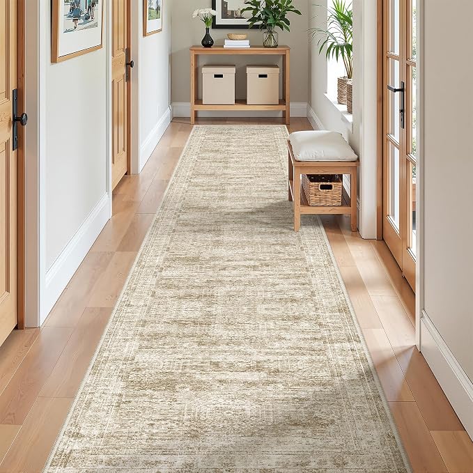 2x12 Runner Rug Non Slip, Washable Hallway Runner Rug, Laundry Room, Soft by Restydon