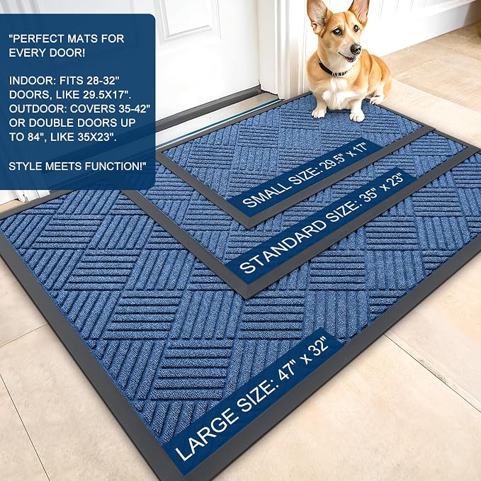 OLANLY Front Door Mat Outside Entrance, Waterproof Heavy-Duty Doormat | 29.5x17 - Image 3