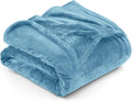 Utopia Bedding Fleece Blanket King Size Washed Blue 300GSM Luxury Fuzzy Soft Anti-Static Microfiber Bed Blanket (90x102 Inch)