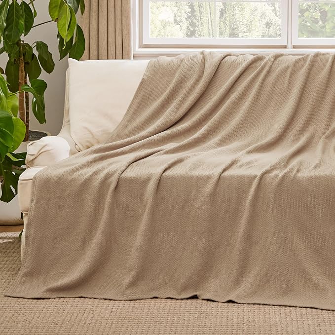 Bedsure GentleSoft 100% Cotton Blanket Full Size - Image 5