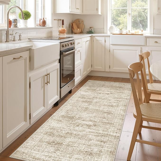 3x8 Runner Rug Non Slip, Washable Hallway Runner Rug, Nursery Room, Soft Runner by Restydon