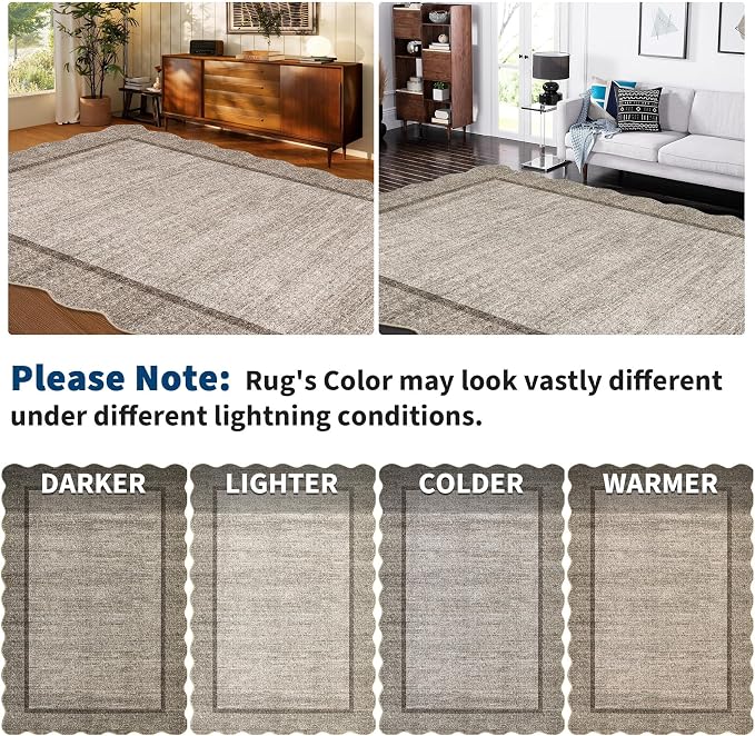 GarveeHome Scalloped Washable Runner Rug 2x6 Non Slip Kitchen Rugs - Image 9