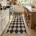 Lahome Checkered Easy Jute Non Slip Kitchen Runner, Checkerboard Indoor Outdoor by Lahome