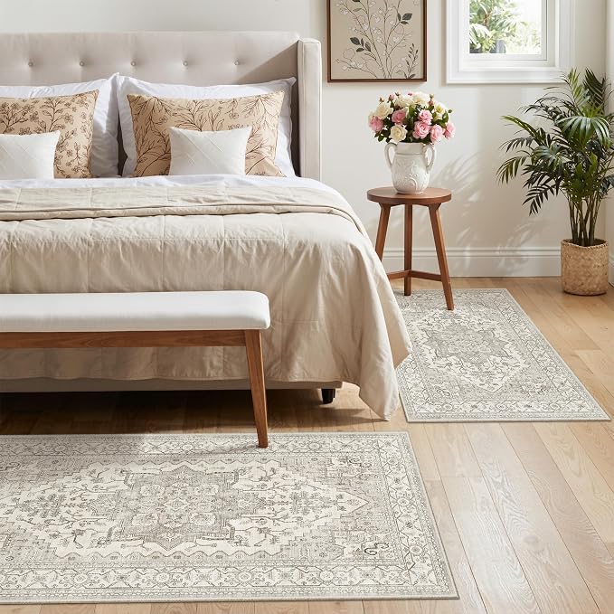 Madane 2-Piece Area Rugs Set, Small Kitchen Runner Non-Slip, Low Pile Floor - Image 2