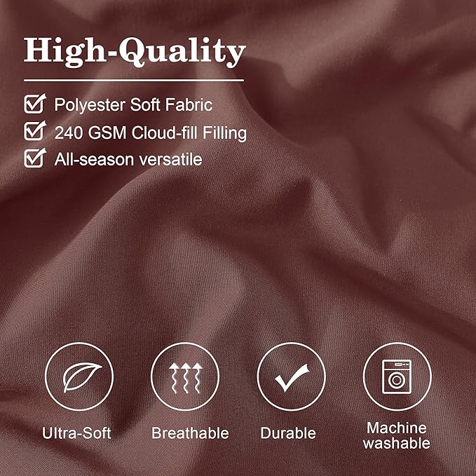 Monbix Queen Comforter Set - 7 Pieces Dark Red Bed in a Bag Queen Bedding Sets with Comforters, All Seasons Down Alternative Comforter Bed Set with Sheets, Pillowcases & Shams