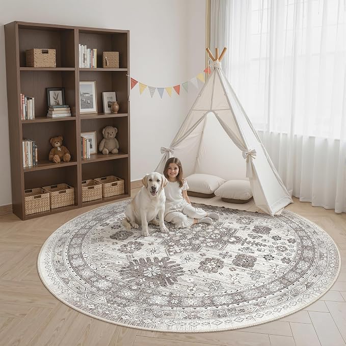 9ft Round Rug, Large Circle Rug - Image 4