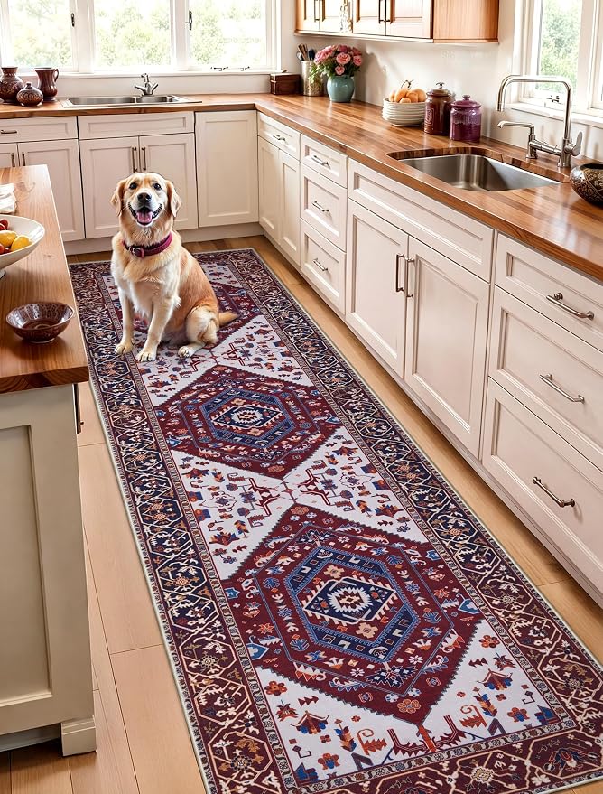 SERISSA 2'6"x10' Washable Non Slip Boho Runner Rug - Image 3