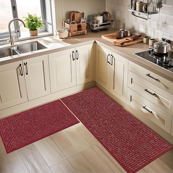 BEQHAUSE Kitchen Rugs and Mats 2PCS Non-Slip, Machine Washable Rugs - Image 8