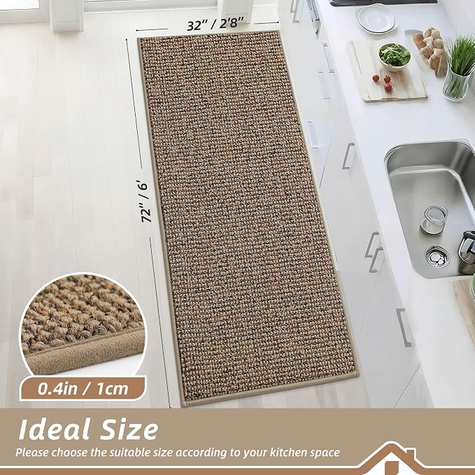 BEQHAUSE Kitchen Runner Rugs 32"x72", Kitchen Mats - Image 2