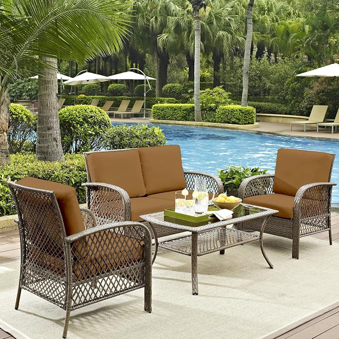12Pcs Outdoor Cushion Covers, Elastic Patio Cushion Covers | Washable, - Image 6