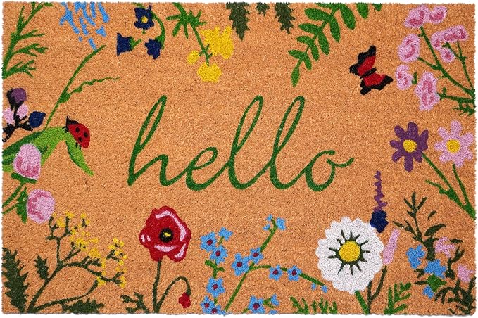 Calloway Mills 105993048 Floral Hello Doormat by Callowaymills