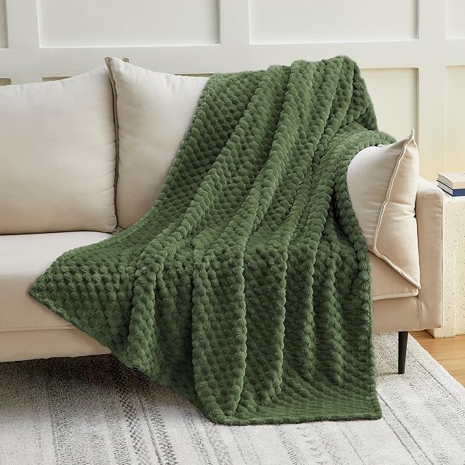 EXQ Home Gentle Soft Fleece Throw Blanket – Cozy Lightweight 3D Imitation - Image 4