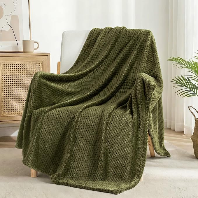 Exclusivo Mezcla Large Waffle Fleece Throw Blanket by ExclusivoMezcla