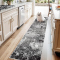 2x8 Washable Hallway Runner Rug – Non-Slip Modern Abstract Neutral Low-Pile by BYYVOORugsforYourHome