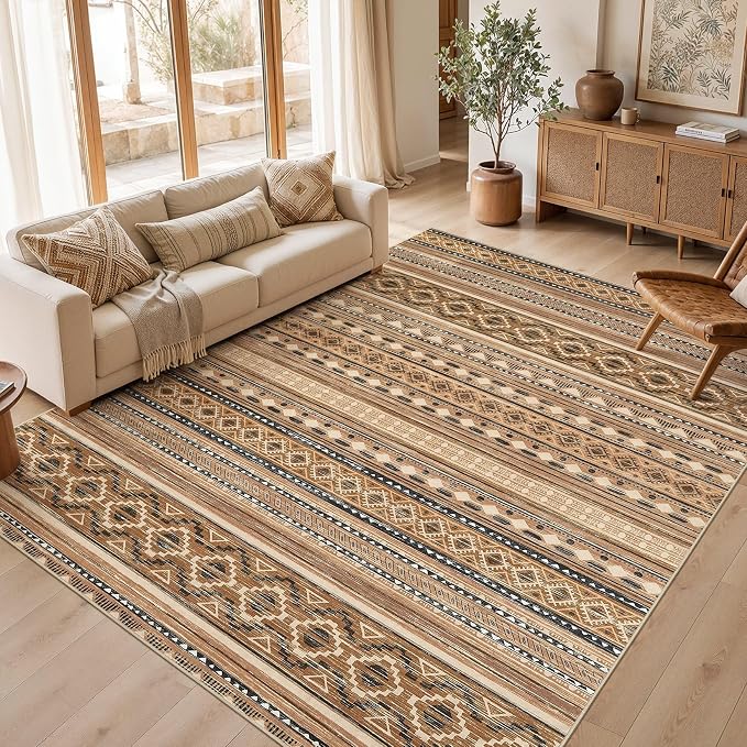 cotiled Boho 7x9 Area Rug for Living Room: Large Moroccan Washable Rug | Solve by COTILED