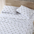 Eddie Bauer - Twin Sheets, Cotton Flannel Bedding Set, Brushed For Extra Softness, Cozy Home Decor (Dog Friends White, Twin)