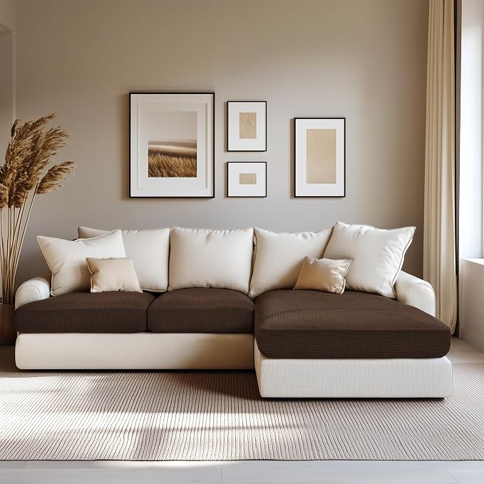 Hokway Stretch Chaise Cover Individual Couch Cushion Slipcovers Reversible - Image 2