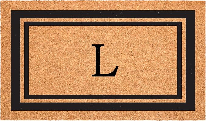 Calloway Mills 152962436L Black Border 24" x 36" Monogram Doormat by Callowaymills
