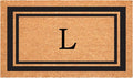 Calloway Mills 152962436L Black Border 24" x 36" Monogram Doormat by Callowaymills