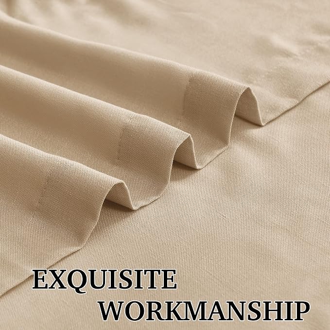 RYB HOME Linen Semi Sheer Curtains - Image 4