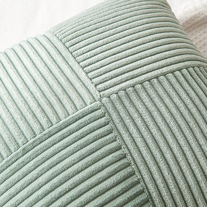 MIULEE Greyish Green Decorative Throw Pillow Covers - Image 2