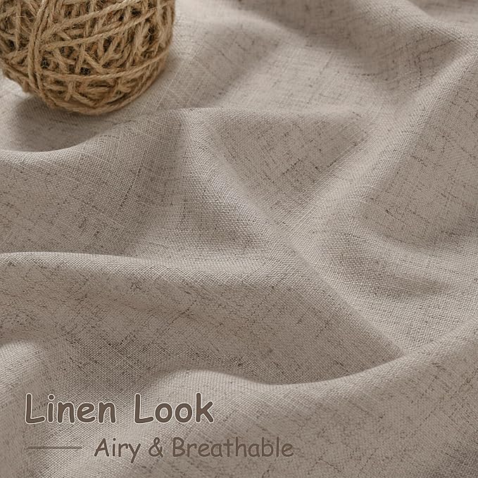 Ecru Linen Curtains 96 Inches Long - Image 4
