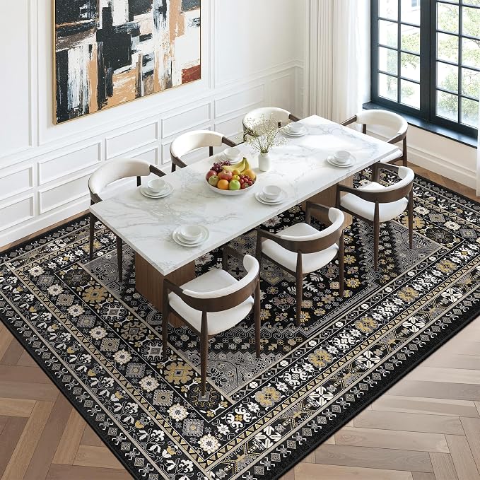 8x10 Area Rugs for Living Room, Large Washable Rug, Dining Room, Low Pile - Image 8