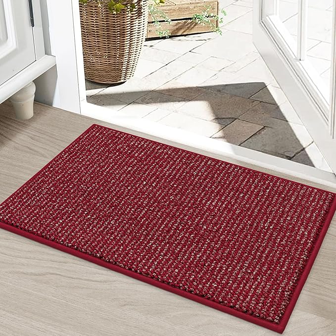 BEQHAUSE Dirt Trapper Door Mat 20" x 32", Non-Slip Washable Doormats, Low by BEQHAUSE
