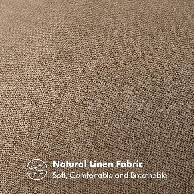 MIULEE Decorative Linen Lumbar Pillow Cover 12x20 Inch Khaki | Fall Autumn Boho - Image 6