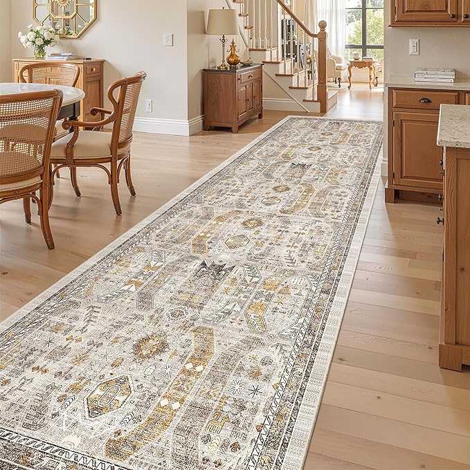 Madane Hallway Runner Rug 3x10 Washable Kitchen Runners 10ft, Low-Pile by Madane