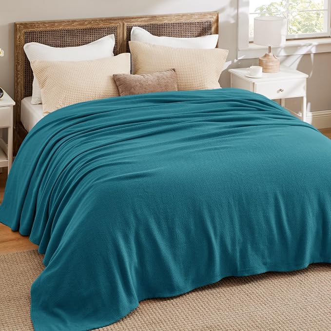 Bedsure GentleSoft 100% Cotton Blanket Queen Size - Image 5