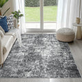 4x6 Area Rugs for Living Room Washable Bedroom Dining Room Black Grey | Modern by Aelenmu