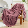 EXQ Home Gentle Soft Fleece Throw Blanket – Cozy Lightweight 3D Imitation by EXQHomeTexitleCoLtd