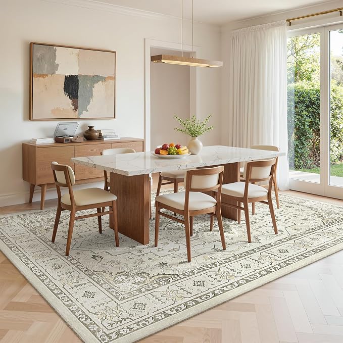 6x9 Area Rugs for Living Room, Large Washable Rug, Dining Room, Low Pile - Image 8
