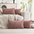 Cozoomy Set of 4 Soft Textured Decorative Throw Pillow Covers 12X20 Inch Cozy by Cozoomy