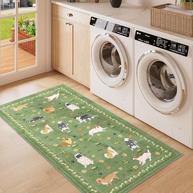 DUKINO 2x4 Rug Runner, Washable Dog Bathroom Rug Soft Non Slip, Non-Shedding - Image 3