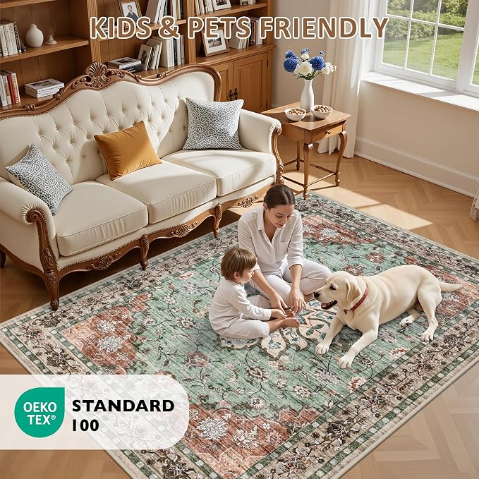 10x14 Area Rugs Living Room: Washable Rug - Image 8
