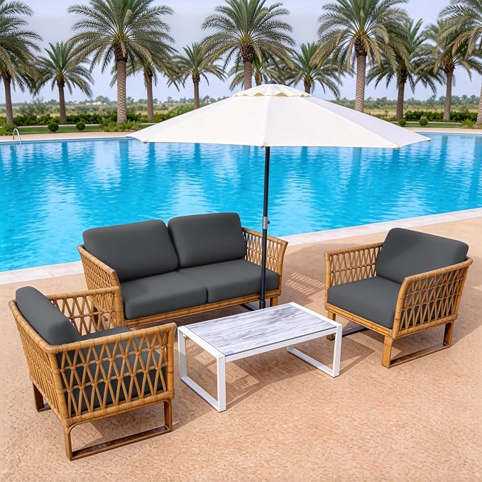 14Pcs Patio Cushion Covers, Outdoor Stretch Cushion Covers, Washable | Stretch - Image 4