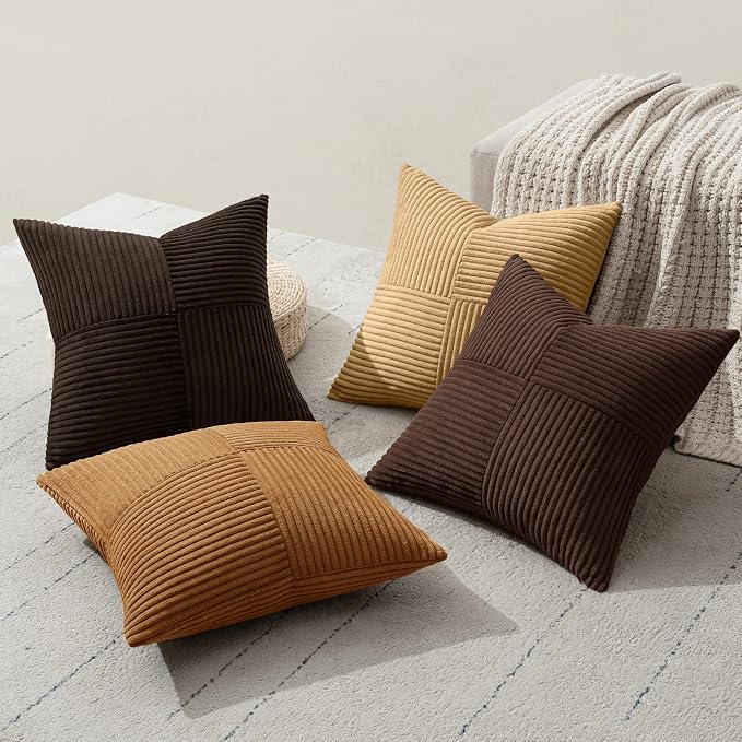 MIULEE Boho Decorative Throw Pillow Covers 20x20 Set of 4 Farmhouse Neutral - Image 6