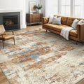 LOONGRUG 6x9 Area Rugs Washable Neutral Modern Living Room Rug Orange Blue | by LOONGRUG