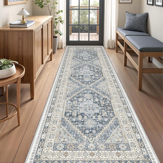 3x10 Runner Rug Non Slip Washable Hallway Runner, Front Porch, Laundry Room - Image 3