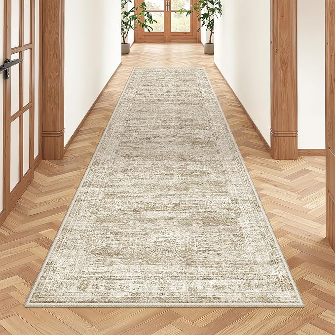 2x8 Runner Rug Non Slip, Washable Hallway Runner Rug, Nursery Room, Soft Runner by Restydon