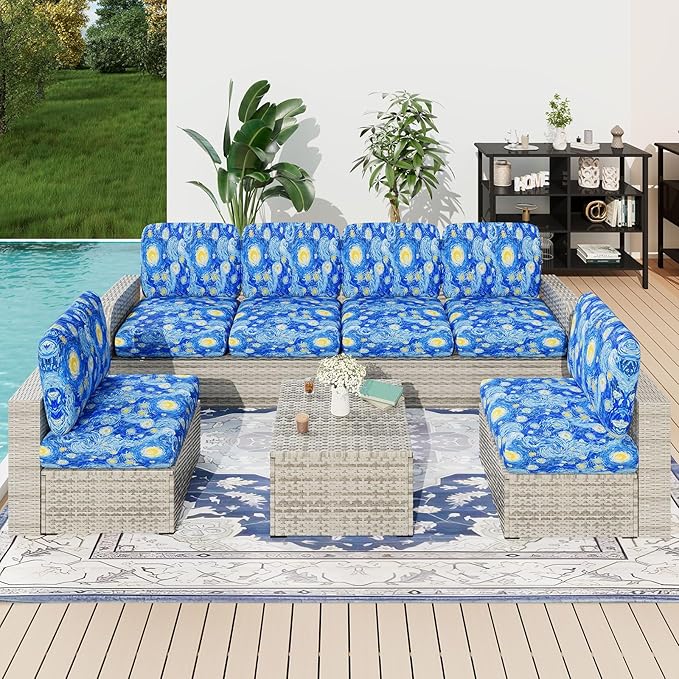 Printed Couch Cushion Covers, Sofa Covers Washable - Image 2