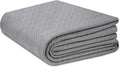 COTTON CRAFT Soft Cotton Thermal Blanket - Plush Herringbone Twill - All Season Luxurious Breathable Skin Friendly Lightweight Cooling Throw Blanket - Sofa Couch Travel Camping Dorm - King Grey
