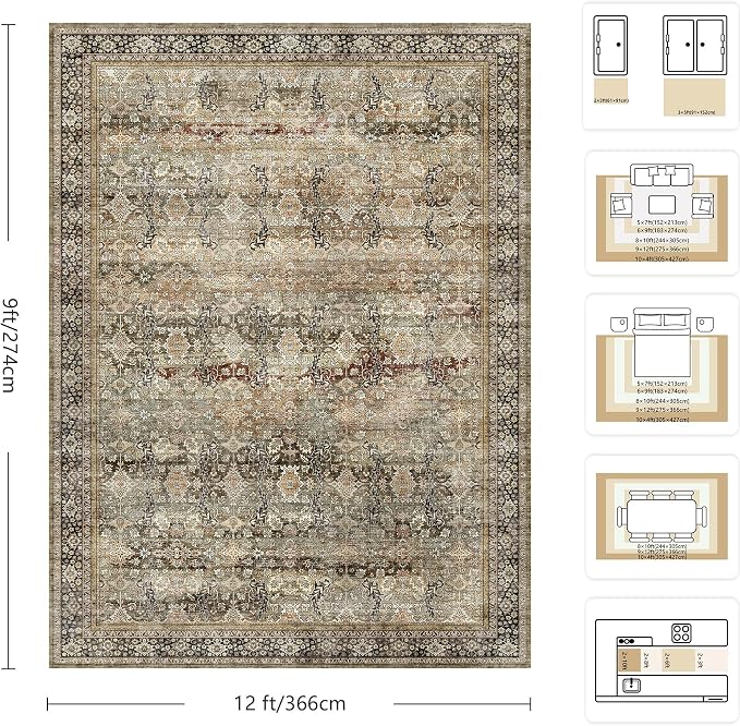9x12 Area Rugs for Living Room - Image 2