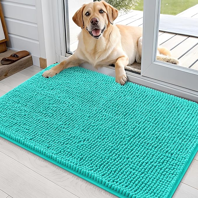OLANLY Dog Door Mat for Muddy Paws 36x24, Super Absorbent Chenille Mud Mat | by OLANLY