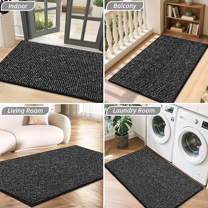 BEQHAUSE Dirt Trapper Door Mat 20" x 32", Non-Slip Washable Doormats, Low - Image 8